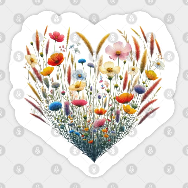 Fleurs de Saint Valentin Sticker by YuYu